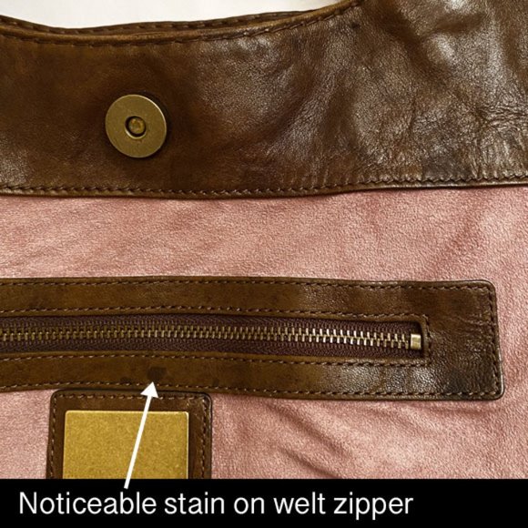 Kooba Distressed Brown Leather Bag With Multi-Buckles - Picture 12 of 15